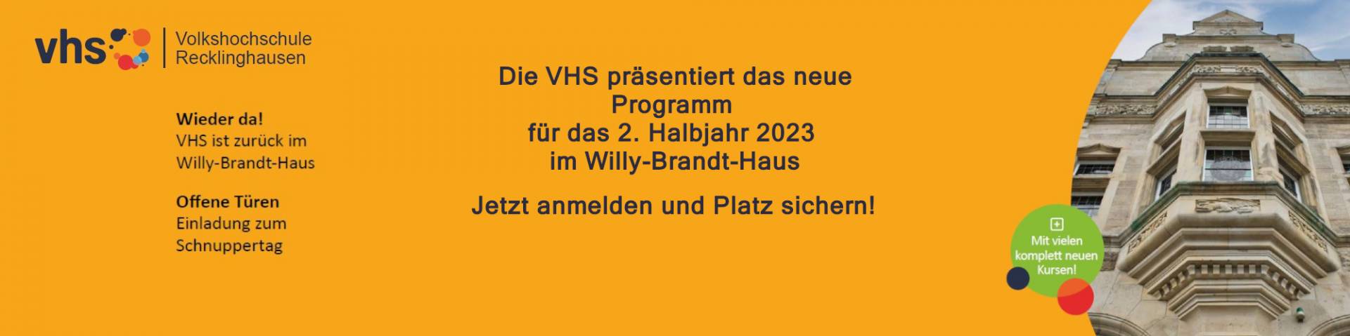 Hinweis VHS Programmheft 23/24